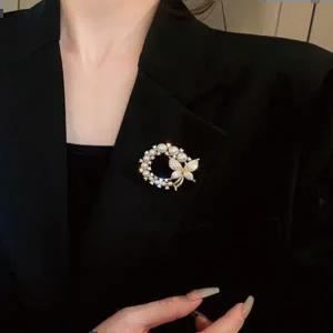 TC2 다양한 여성 여자 패션 진주 꽃 브로치 브로찌 옷핀