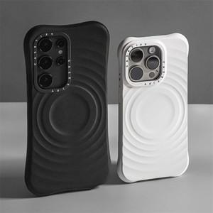 Casetify 자기 물 리플 실리콘 전화 케이스 삼성 호환 갤럭시 S25 울트라 S24 플러스 Magsafe 충격 방지