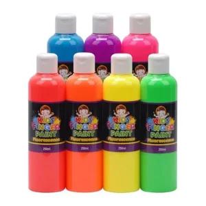 미술놀이 세트 x 핑거페인트 7색 형광색 250ml (WFJRIVO)