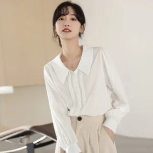 [모노무드]LMO 어깨데일리 프릴 빅카라 드레스셔츠