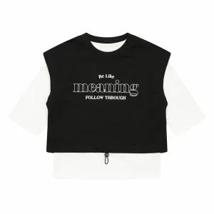 [보리보리/에꼴리에]여아 베스트 레이어드 7부 티셔츠 23C0783_BK