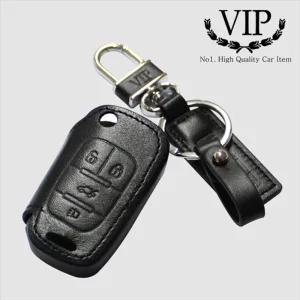 VIP 천연가죽 스마트 키케이스 쉐보레 4버튼커버 키링 자동차홀더 홀더