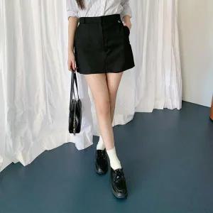 [옷자락]여성 레이온 스판 메탈포인트 헤링본 치마바지_P405707311