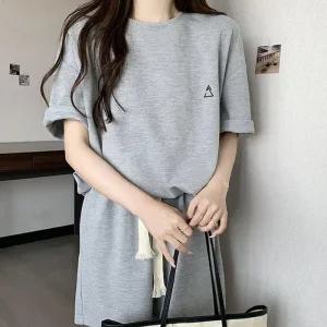 [오노마] ONM 여성 여름 데일리 반팔 반바지 세트 트레이닝복