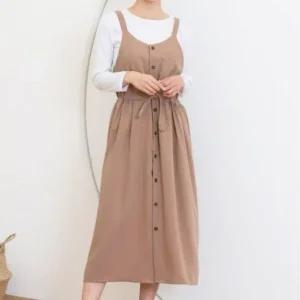 가을 간절기 나들이 데일리 하객룩 여자어깨끈허리끈조절원피스 (WFJVZ43)