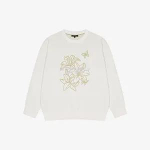 [롯데백화점]Fahrenheit 25SS 파렌하이트 플라워 자수 아트웍 풀오버 2컬러 (FKUCA8304)