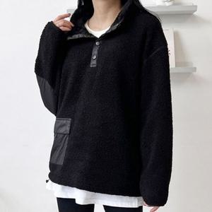 여성 긴팔 데일리 여자 맨투맨 보온 후리스 양털 티셔