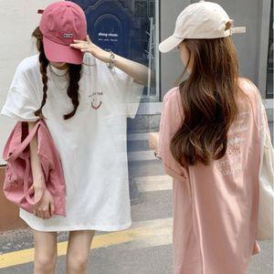 여름 자 오버핏 스마일로고 박스티 빅 반팔 티셔츠 여자반팔티 여성티셔츠 크롭티 여자반팔티셔츠 여자반팔