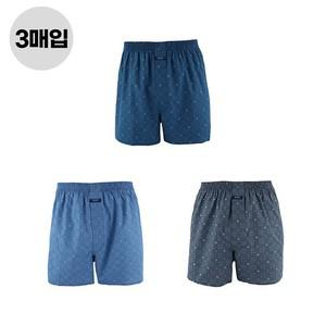 남성 순면 사각 트렁크 팬티 3매입 세트 대형팬티 큰팬티 120 사이즈 까지