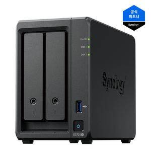 시놀로지 DS725+ 2TB 2TBX1EA 100% (초기설정 무료원격지원) 2.5GBE X1 LAN포트 2베이 NAS 스토리지 MD R1600 더블코어 CPU