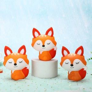 Squihy 느린 리바운드 여우 귀여운 동물 스트레스 해소 완구, 사무실 스트레스 해소 환기구 피젯 완구, 어린이 소녀 선물