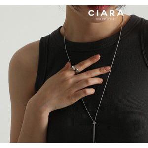 [씨아라]CIARA mono 써지컬스틸 Albany 젠틀 웨이브 슬릭 오픈 반지