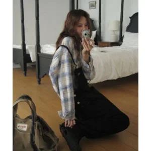 CGP 90S VTG THE NERD 오버핏 체크셔츠_블루 CBDFUSH003BL 153794
