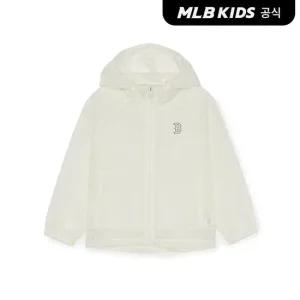 [MLB키즈 공식] 25SS 베이직 아웃도어 초경량 바람막이 BOS (Cream) 7AWJB0153-43CRS