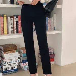 위시 데일리 일자 코튼 팬츠 여름 여성 데일리 면바지 긴바지