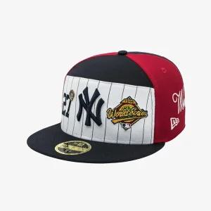 뉴에라 MLB 뉴욕 양키스 스크립트 스플릿 패널 사이즈캡 화이트/네이비 14724868