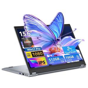 노트북 컴퓨터 2대, 15 6인치 컨버터블 노트북, 16GB DDR4 RAM 512GB SSD 터치스크린 AMD Ryzen R3 3200U, Radeon, FHD 1920x1080, 360 회전 터치스크린, WiFi 5, 백라이트 키보드