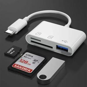 CF카드리더기 3in1 Type-C 어댑터 TF CF SD 메모리 카드 리더기 컴팩트 플래시 USB-C  IPad Pro Huawei  Ma