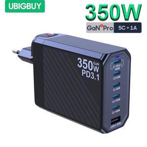Ubigbuy 350W GaN 충전기 고속 140W PD3.1 QC PPS USB 전화 스테이션 MacBook Pro iPhone 삼성 노트북 태블