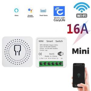투야 스마트봇16A 미니 Wifi 스위치 DIY 스마트 홈 릴레이 아늑한 생활 APP 제어  타이머는 Alexa Google H