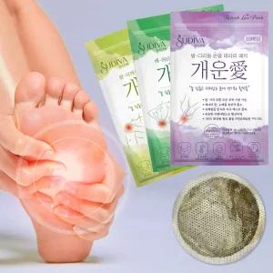 수디바 개운애 목초수액시트 온열 발패치 발바닥 종아리 패치 10매입
