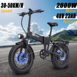 H20 PRO 접이식 전기 자전거 야외 산악 눈 방수 팻 타이어 48V 23AH 2000W 인치