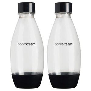소다스트림 0.5L 트윈 팩 식기세척기 안전 슬림 병 블랙