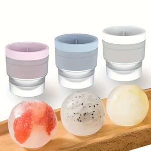 실리콘 아이스 몰드 얼음 제빙기 수제 얼음통 도구 큐브 원형 DIY 냉장고 냉동고 여름 작은
