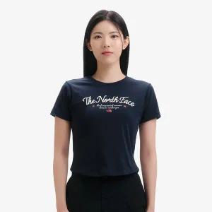 [노스페이스] [노스페이스 공식] NT7UR33J 화이트라벨 여성 레터링 반팔 라운드티_DARK NAVY