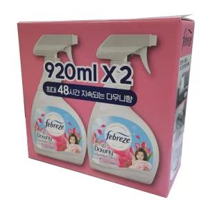 페브리즈 섬유탈취제 강력탈취 플러스 다우니 에이프릴향 분무기 920ml x 2개
