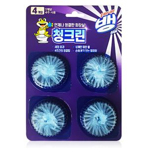 이지오프뱅 청크린 드롭 4입~변기 때 세정제 냄새 제거제 파란 물