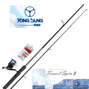용성 트래블 스핀 2 루어낚시 풀세트 (루어대 S-662ML+릴+웜세트)