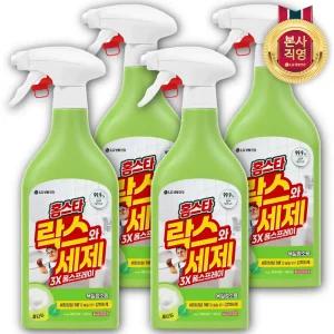 홈스타 락스와세제 3X 폼 스프레이 후레쉬 500ml 4개