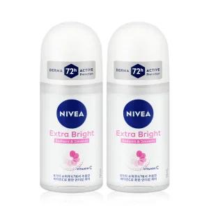 니베아 데오드란트 롤온 엑스트라 브라이트 50ml 2개