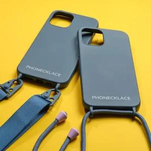 폰네크리스 폰네크리스 핸드폰케이스 스트랩 SET 실리콘 틸블루