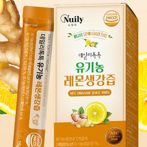 100%NFC착즙액 유기농 레몬생강즙 생강차 레몬차 전저롤 쇼가올 아미노산 미네랄 비타민 청소년 중년 직장
