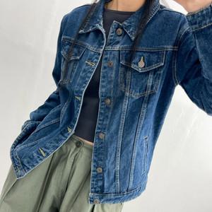 [머스트헤브템] 베이직 청자켓 기본 심플 데님자켓 간절기 필수 아이템 데일리 캠퍼스룩 데이트룩 남녀공용 커플룩
