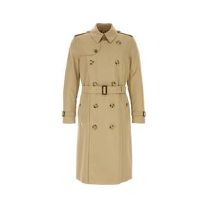 버버리 남성 베이지 Kensington 면 더블버튼 트렌치코트 8079385 A1366