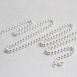 은볼 3mm 은목걸이 진주 남자 여자 남녀공용 군번줄 펜던트 순은