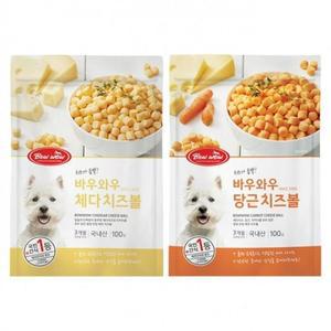 [BZEHHL2L_49]바우와우 강아지 간식 치즈볼100g 애견간식