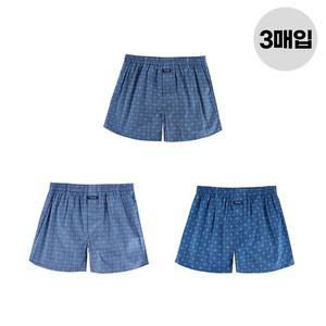 남자 주머니팬티 사각망팬티 음낭 분리형 그물 기능성 트렁크 팬티 3매입