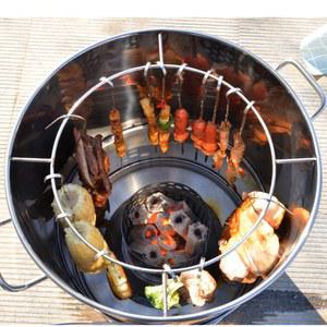 양갈비 사진 항아리 스테인레스 찜질 꼬치구이 드럼통 드럼통화로 스테인리스 굽기 가능 베이컨 곤돌라 목탄 바베큐
