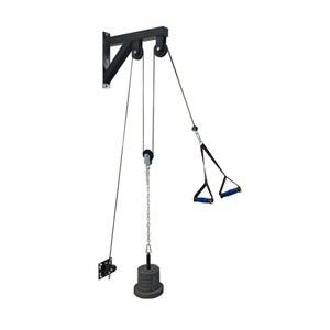 머신 클래식블랙 가정용 체중70KG 미니 싱글 케이블 로우 삼두 도르래 원판형 헬스
