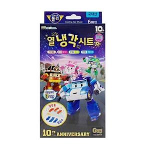 폴리 열 냉각 시트 6매입 1개 저자극 열패치 쿨패치 D