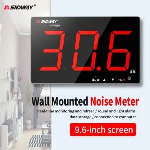 소음측정기 SNDWAY SW-525B 벽걸이 휴대용 소음 레벨 미터 디지털 데이터 저장 장치 빠른 응답 130dB