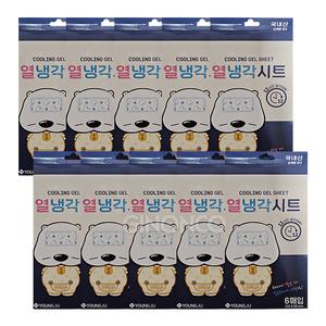 곰탱이 열냉각시트 국내산 (어린이용) 6매입 x10 어린이해열패치 아이스패치