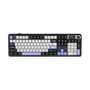 AULA F108Pro 유무선 아우라 독거미 LCD 기계식키보드 국내정품 오로라 블랙, 저소음 솜사탕축