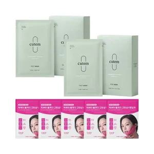 큐템 포스트 마스크 세트 25ml 10ea x2 + CKD 턱V라인 리프팅 스트레칭 마스크 5매