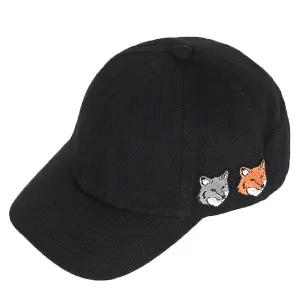 메종키츠네 25FW 더블 폭스헤드 볼캡 앤트러사이트 OM611CFWW0096 P190