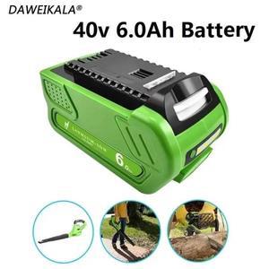 GreenWorks 29462 29282 G-MAX 잔디 깎는 기계 전동 공구 배터리에 적합한 새로운 40V 6000mAh 리튬 이온